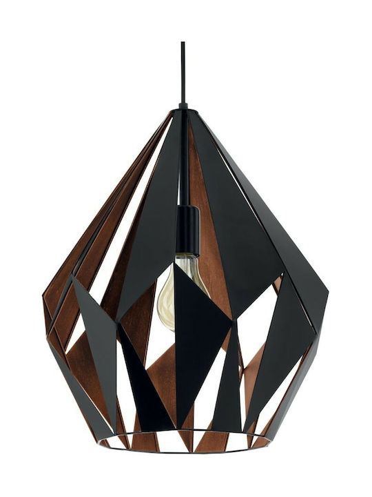 Eglo Carlton 1 Pendant Light Single-Light for Socket E27 Bronze