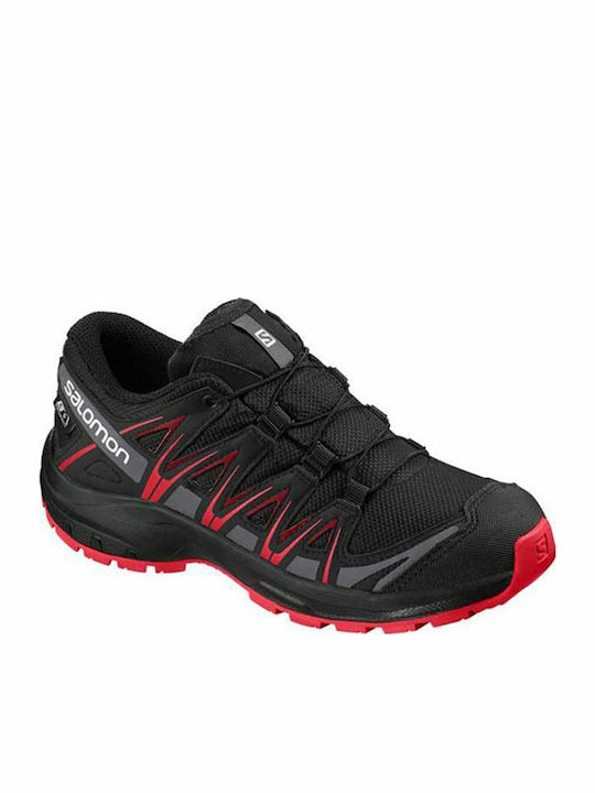 XA Pro 3D Junior Αδιάβροχα Αθλητικά Παιδικά Παπούτσια Running με Κορδόνια Μαύρα