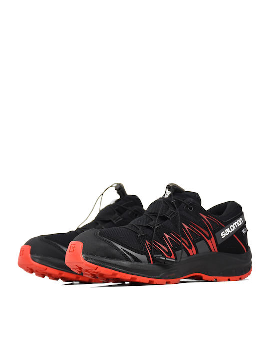 XA Pro 3D Junior Αδιάβροχα Αθλητικά Παιδικά Παπούτσια Running με Κορδόνια Μαύρα