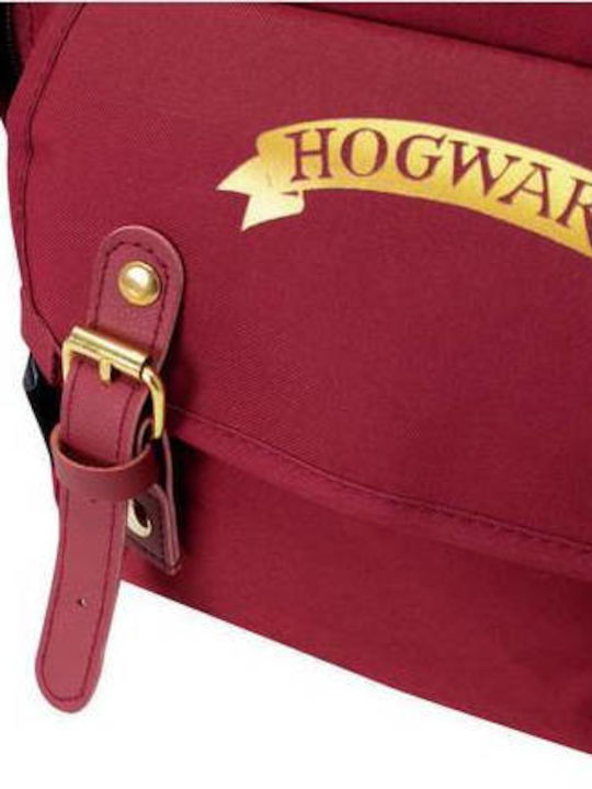 Blue Sky Studios Harry Potter Deluxe Burgundy Σχολική Τσάντα Πλάτης Γυμνασίου - Λυκείου Μπορντό με Θήκη για Παγούρι