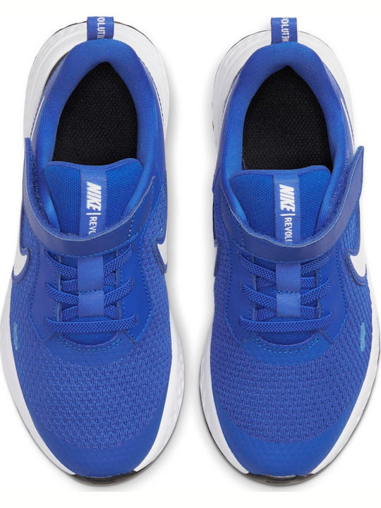 Revolution Revolution 5 PSV Kids Sports Shoes Running with Hoop & Loop Closure Racer Blue / White / Black