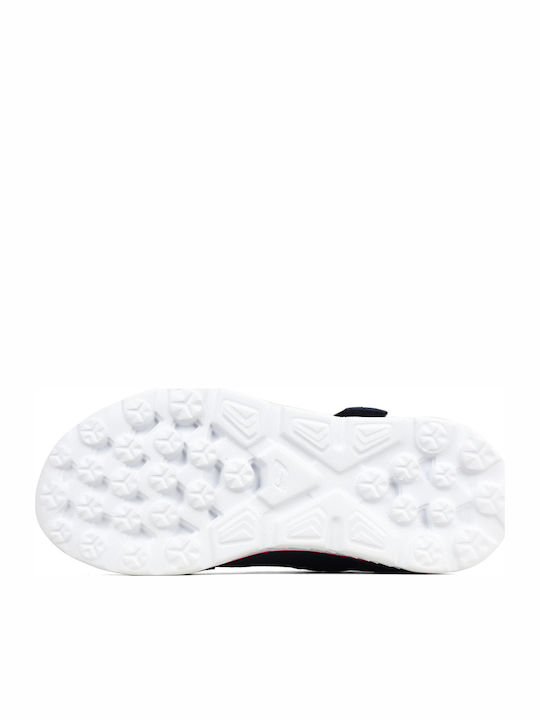 Flat Gore & Strap Αθλητικά Παιδικά Παπούτσια Running με Σκρατς Μαύρα