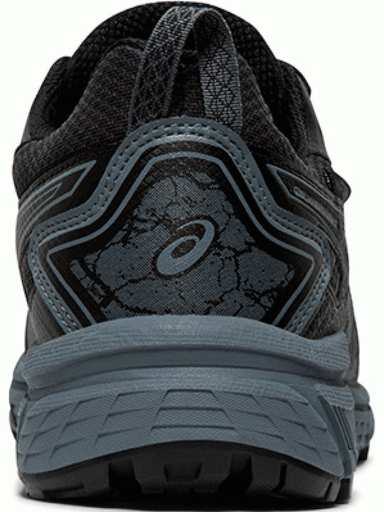 Gel Venture 7 GS WP Wasserdicht Kinder Sportschuhe Laufen mit Schnürsenkeln Schwarz