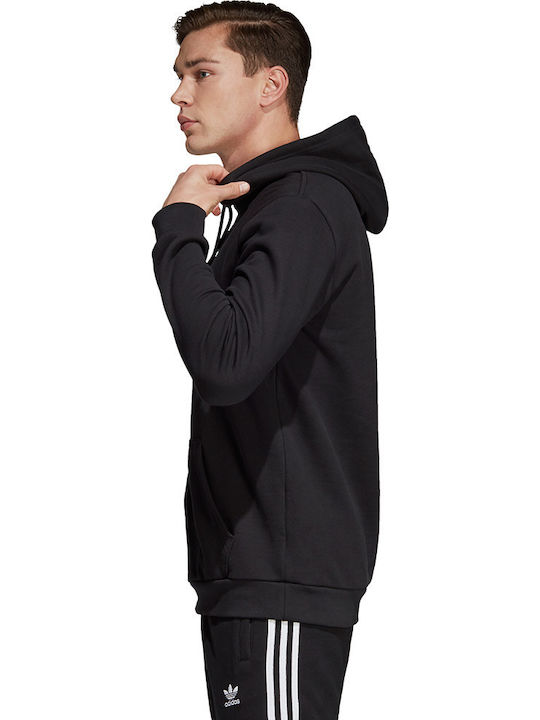 Trefoil Sweatshirt with Hood Black
