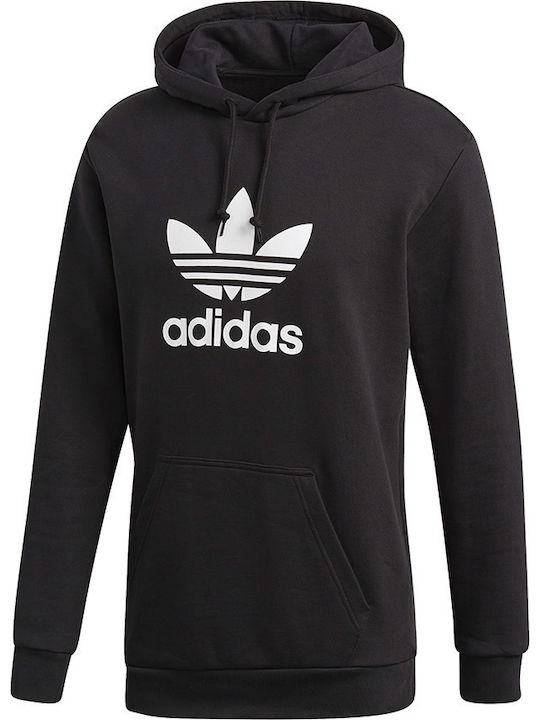 Trefoil Sweatshirt with Hood Black