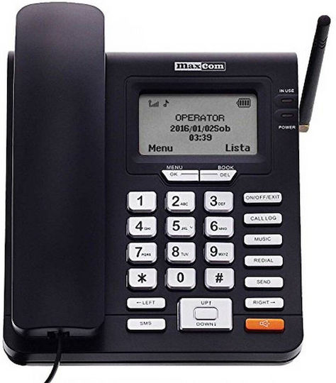 MaxCom MM28D Ενσύρματο Τηλέφωνο Γραφείου Μαύρο