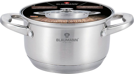 Blaumann Satin Gourmet Line Дълбока Неръждаема Тенджера 6лт / 24см