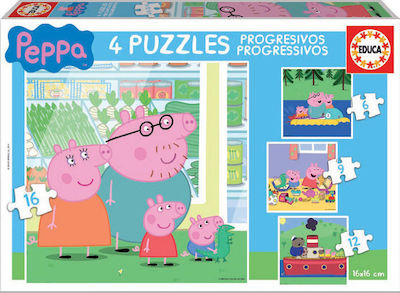 Παιδικό Puzzle Progressive Peppa 43pcs για 3+ Ετών Educa