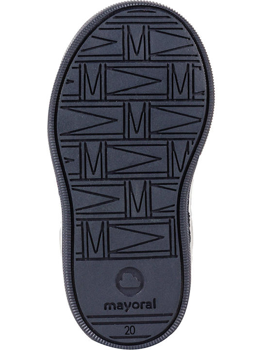 Lederne Kinderstiefeletten mit Klettverschluss Marineblau