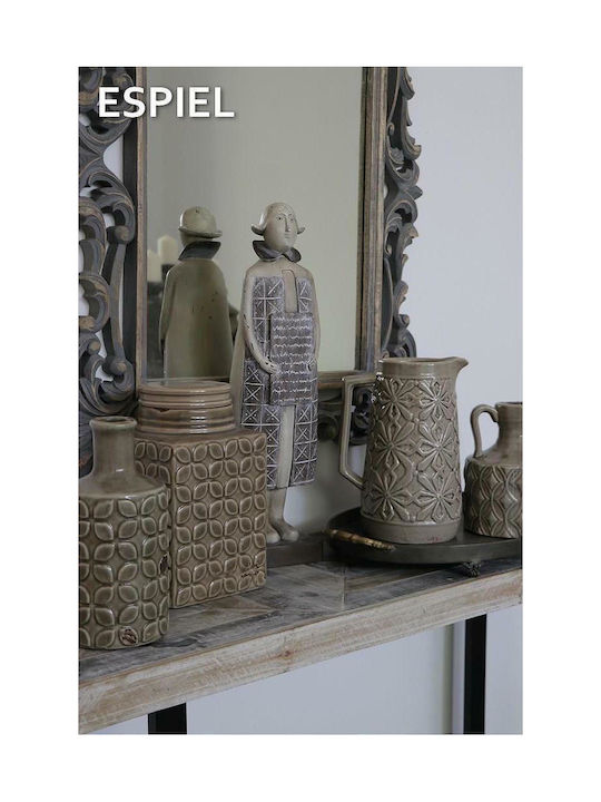 Espiel Wall Mirror with Gray Wooden Frame 84x69cm