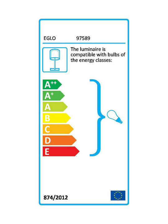 Eglo Decorative Lamp bulb with Socket for Bulb E27 White