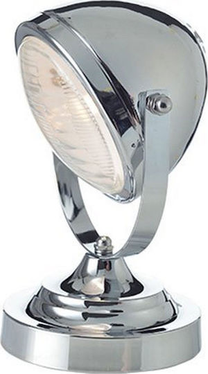 Aca Harley Dekorative Lampe mit Fassung für E14 Lampe Silber