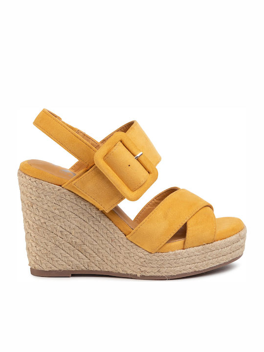 Xti Women's Suede Platform Shoes Yellow