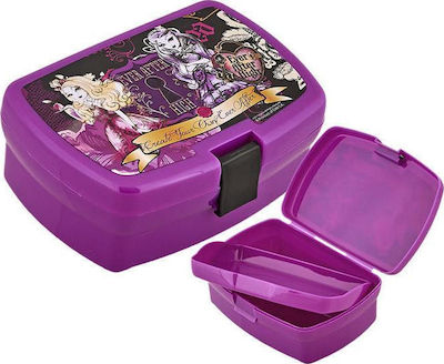 Gim Kids Lunch Plastic Box Purple L15xW11xH6cm