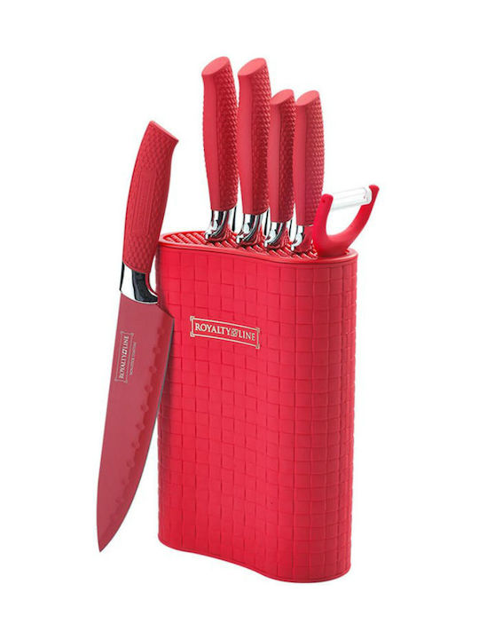 Royalty Line Knife Set with Block from Stainless Steel 6pcs