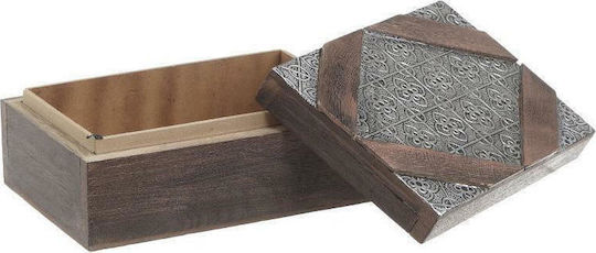 Inart Dekorative Box Hölzernes Coffee 15x10x6cm Inart Dekorative Box Hölzernes Coffee 15x10x6cm