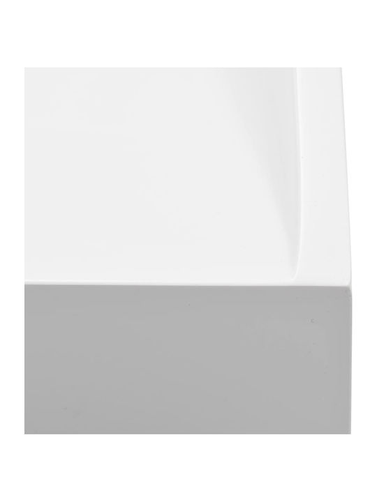 vidaXL Aufgesetztes Waschbecken Marmor 120x46x11cm Weiß