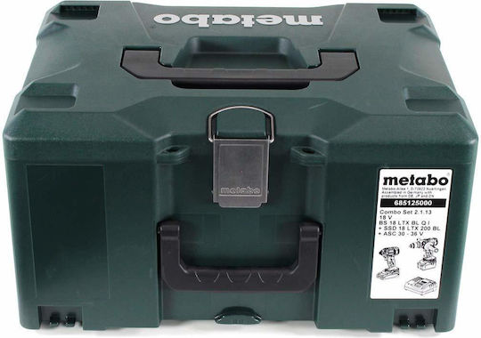 Metabo SSD 18 LTX 200 BL Ударна Отвертка На Батерия Безчетков 18V 2x4Ah