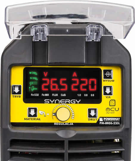 Powermat PM-IMGS-220L Ηλεκτροκόλληση Inverter MAG / MIG / TIG / MMA με Μέγιστο Ρεύμα Συγκόλλησης 220A και Κύκλο Εργασίας 100%