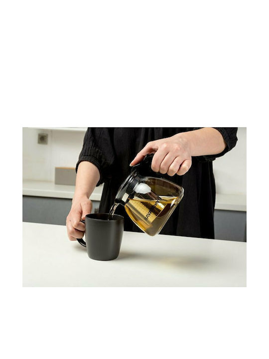 Nava Misty Τσαγιέρα με Φίλτρο Γυάλινη Διάφανη 1100ml