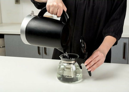 Nava Misty Teapot with Filter Glass Transparent 1100ml