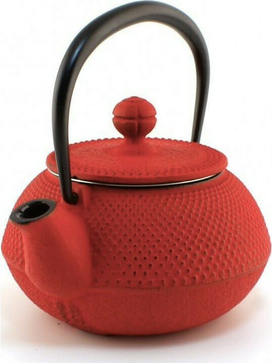 Dinox Oriental Tea Set with Filter Cast Iron Red 300ml 1pcs