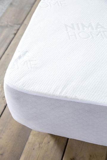 Nima Protective Cover Queen Waterproof with Skirt Jacquard White 160x200+30cm