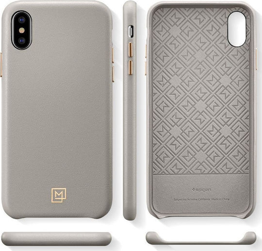 Spigen La Manon Calin Back Cover Δερματίνης Μπεζ (iPhone XS Max)