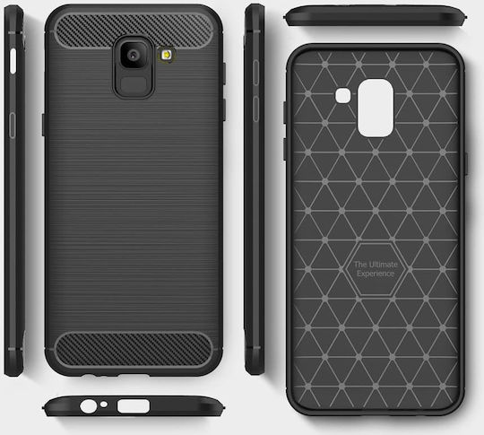 J600F Brushed TPU Back Back Cover Σιλικόνης Μαύρο (Galaxy J6)