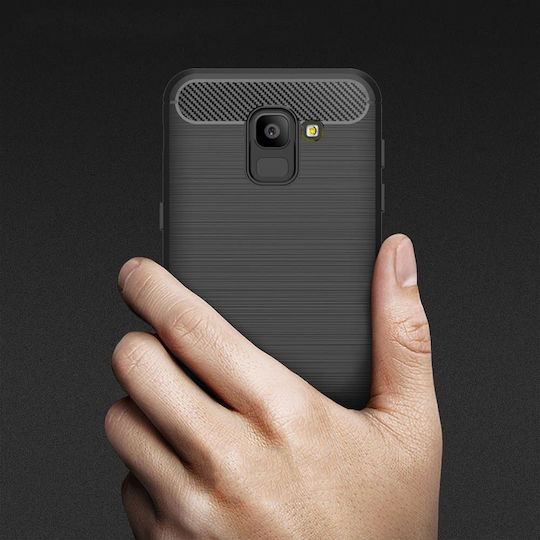J600F Brushed TPU Back Back Cover Σιλικόνης Μαύρο (Galaxy J6)