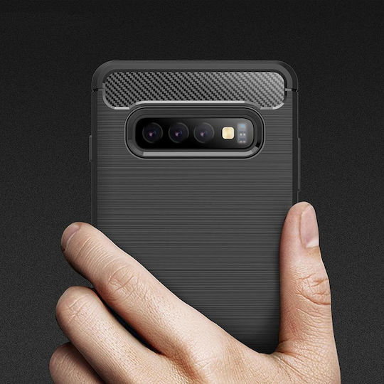Hurtel Back Cover Σιλικόνης Μαύρο (Galaxy S10+)