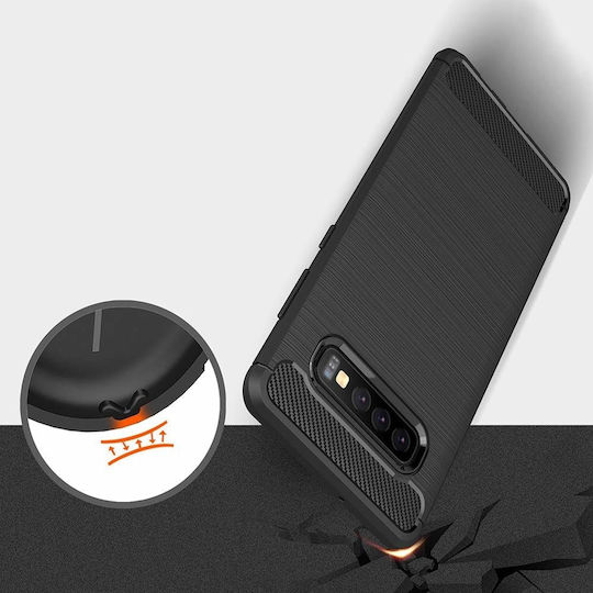 Hurtel Back Cover Σιλικόνης Μαύρο (Galaxy S10+)