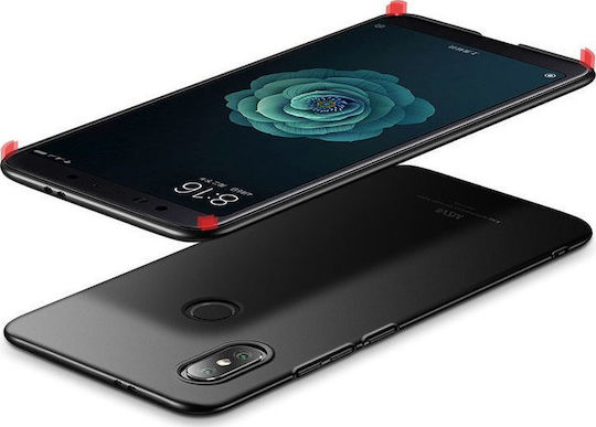 MSVII Ultra Thin Umschlag Rückseite Kunststoff Schwarz (Xiaomi Mi 6X/Mi A2)