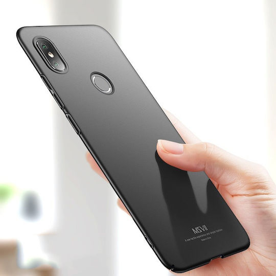 MSVII Ultra Thin Umschlag Rückseite Kunststoff Schwarz (Xiaomi Mi 6X/Mi A2)