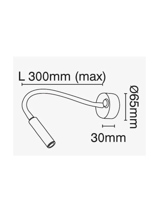 VK Lighting Μονό LED Σποτ σε Μαύρο Χρώμα
