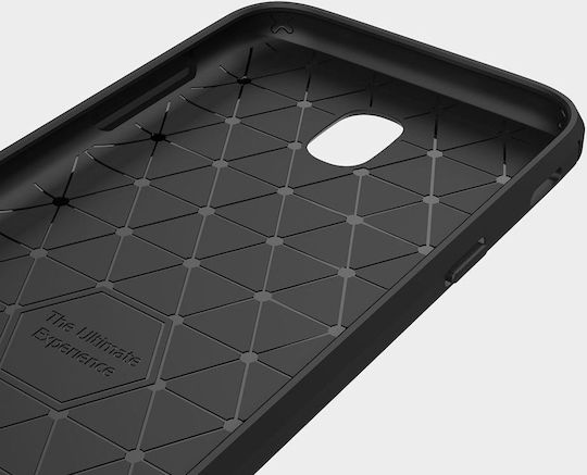 Hurtel Brushed Carbon Back Cover Σιλικόνης Μαύρο (Galaxy J3 2017)