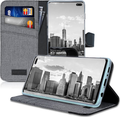 KWmobile Brieftasche Stoff Gray (Galaxy S10+) 47457.22