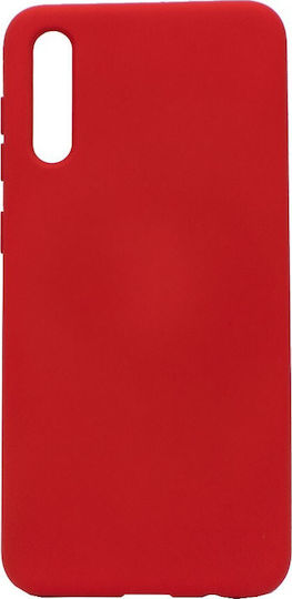 Forcell Soft Touch Umschlag Rückseite Silikon Rot (Galaxy A70)