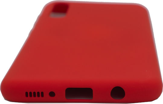 Forcell Soft Touch Umschlag Rückseite Silikon Rot (Galaxy A70)