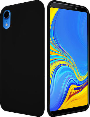 Matt Umschlag Rückseite Silikon 1.2mm Schwarz (iPhone XR)