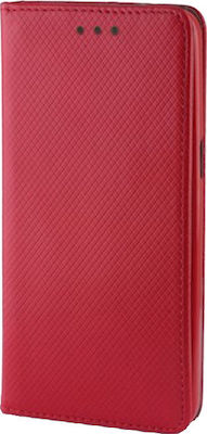 Synthetic Leather Book Red (Redmi 8)