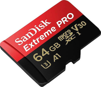 Sandisk Extreme Pro microSDXC U3 V30 A1 UHS-I 100MB/s με αντάπτορα