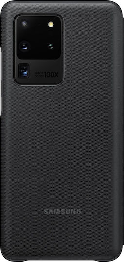 Samsung Led View Cover Книга Изкуствена кожа Черен (Galaxy S20 Ultra)