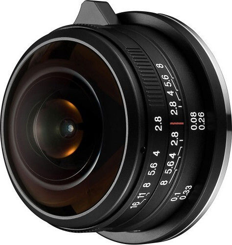 Laowa Crop Camera Lens 4mm f/2.8 Circular Fisheye / Wide Angle for Sony E Mount Black