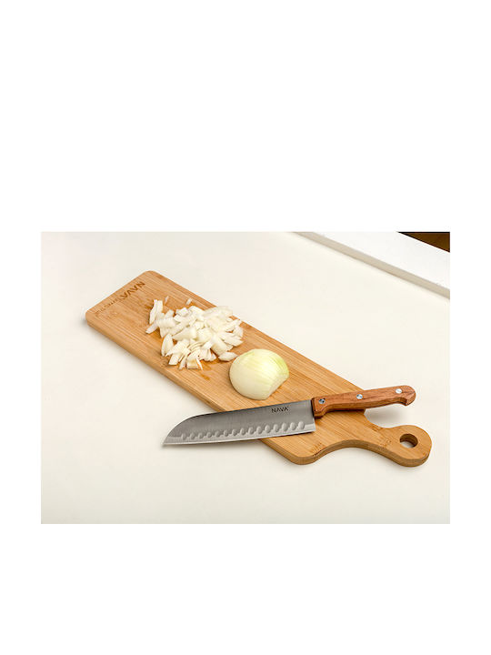 Nava Terrestrial Μαχαίρι Santoku από Ανοξείδωτο Ατσάλι 17cm