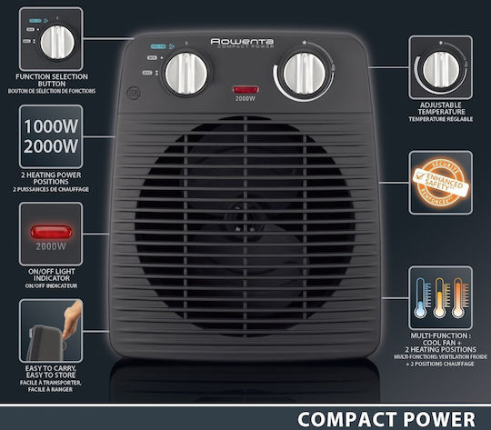 Rowenta Compact Power SO 2210 Αερόθερμο Δωματίου Δαπέδου 2000W