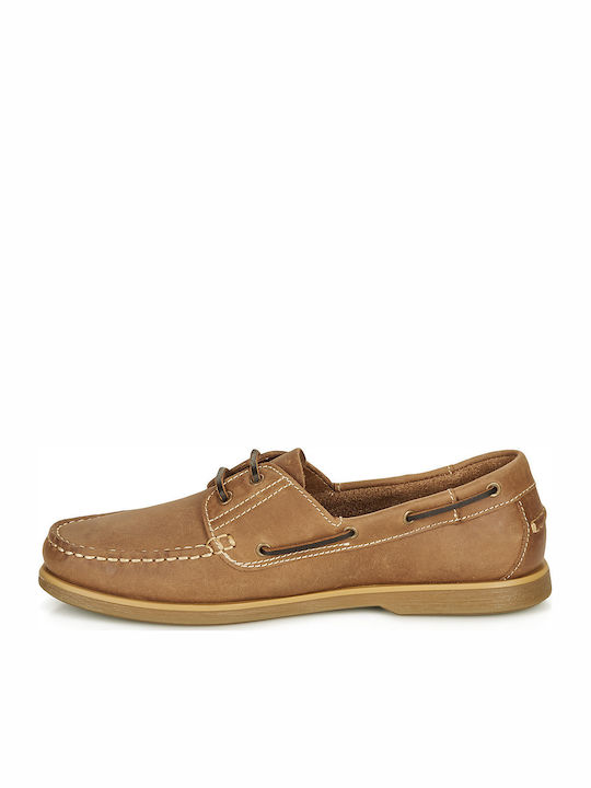 Navigator Men's Leather Boat Shoes Tabac Brown