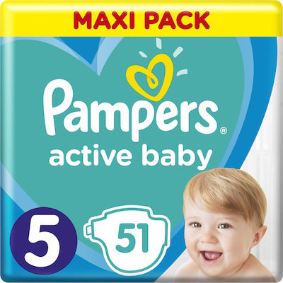 Pampers Tape Diapers Active Baby Active Baby No. 5 for 11-16 kgkg 51pcs