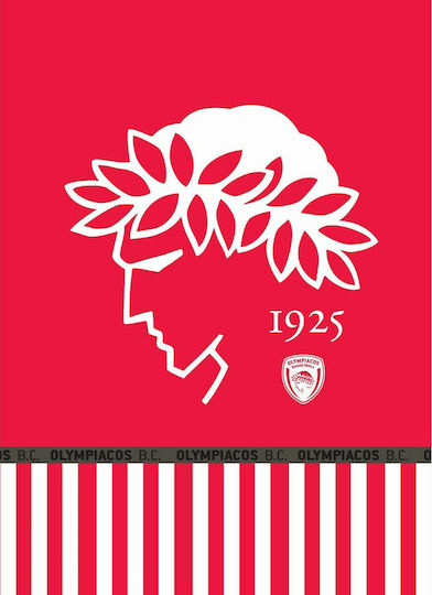 Palamaiki Kids Velvet Blanket Olympiakos Official BC 160x220cm Red