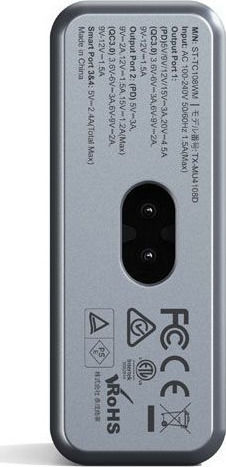 Satechi Charging Stand with 2 USB-A Ports and 2 USB-C Ports 90W Power Delivery in Gray color (ST-TC108WM)